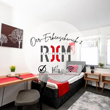 Serviceroom24 - 2 In Wlan - Smart-tv - 24-7 Check-in Und Kueche Lejlighed